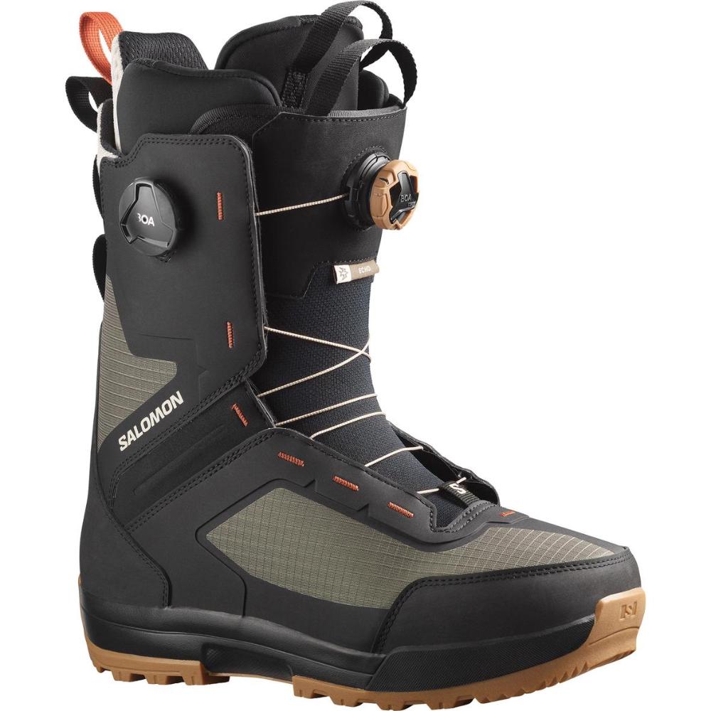 Salomon Men's Echo Dual Boa Snowboard Boots - Green-X Rainy Day | Torpedo7 NZ