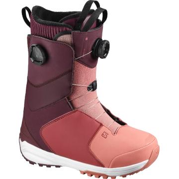 Salomon 2021 Women's Kiana Dual BOA Snow Boots - Winetasting/BrickDust/Apple B