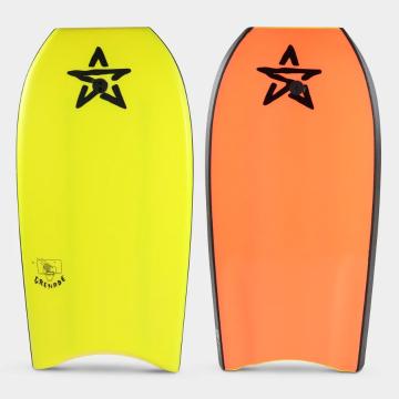 Stealth Grenade PE Bodyboard with Coil Leash - Yellow