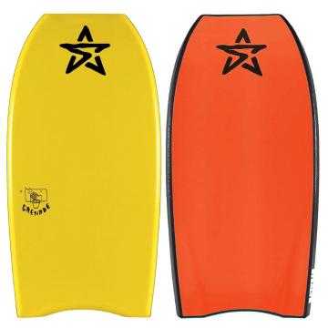 Stealth Grenade PE Bodyboard with Coil Leash 42in