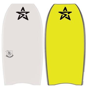 Stealth Grenade PE Bodyboard with Coil Leash 44in
