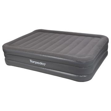 Torpedo7 Queen High Sided Airbed with 12V Pump - Dark Grey