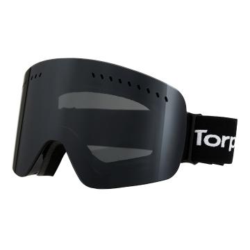 Torpedo7 Adult Crater Snow Goggles + Spare Lens - Black / Black