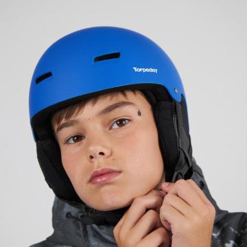 Torpedo7 Youth Rebel Snow Helmet - Matte Primary Blue