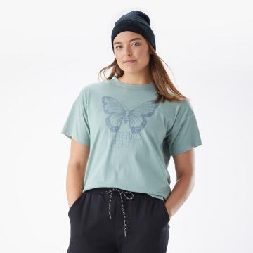 Torpedo7 Women's Relaxed Short Sleeve Explore Graphic Tee - Clary Sage