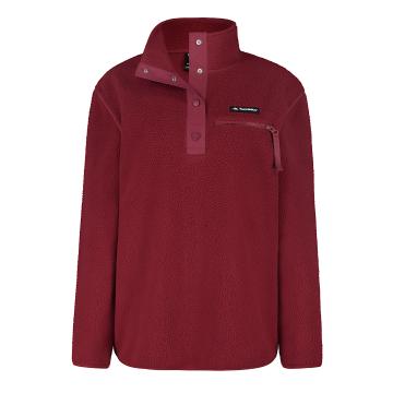 Torpedo7 Women's Fleece 1/4 Snap Sweatshirt - Tibetan Red