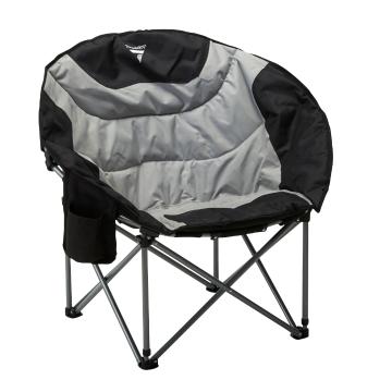 Torpedo7 La Luna Chair with Drink Holder - Dark Grey / Black