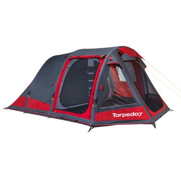 Torpedo7 Seconds Air Series 500 Inflatable Tent - Chilli Red/Grey