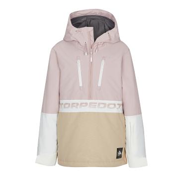 Torpedo7 Youth Pullover Snow Anorak - Tan / Blossom