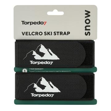 Torpedo7 Velcro Ski Straps 2 Pack - Black