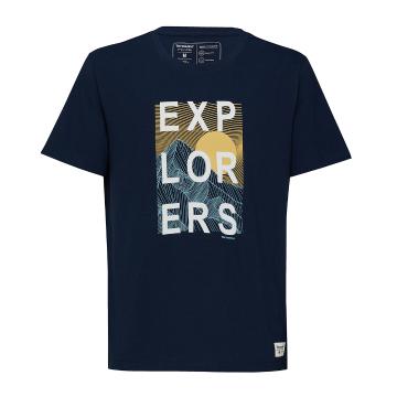 Torpedo7 Men's Ecopulse Short Sleeve Explore Graphic T-Shirt - Navy Blazer