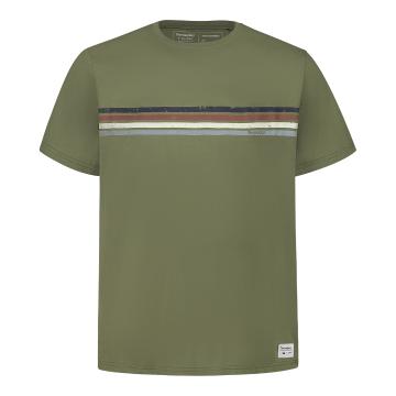 Torpedo7 Men's Ecopulse Short Sleeve Explore Graphic T-Shirt - Deep Lichen Green 