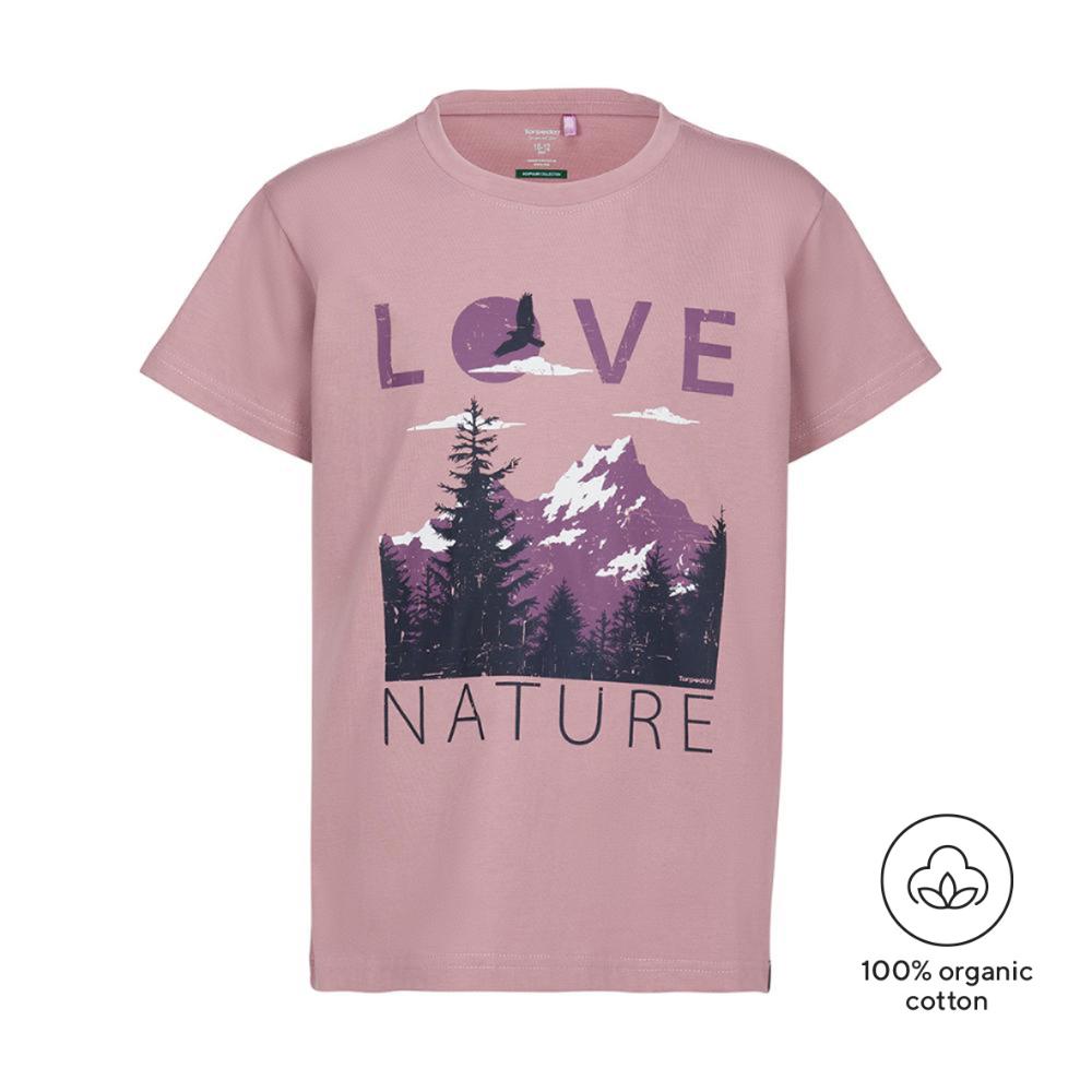 Girls Organic Graphic Love Nature T-Shirt
