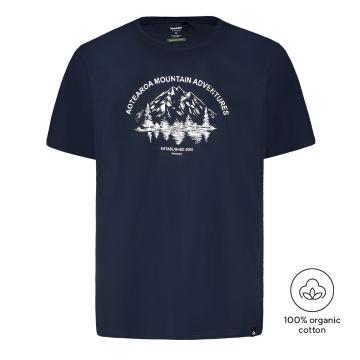 Torpedo7 Men's Organic Graphic Short Sleeve T-Shirt Mountain - Navy Blazer
