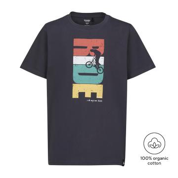 Torpedo7 Boys Organic Graphic Short Sleeve Ride T-Shirt - Ebony