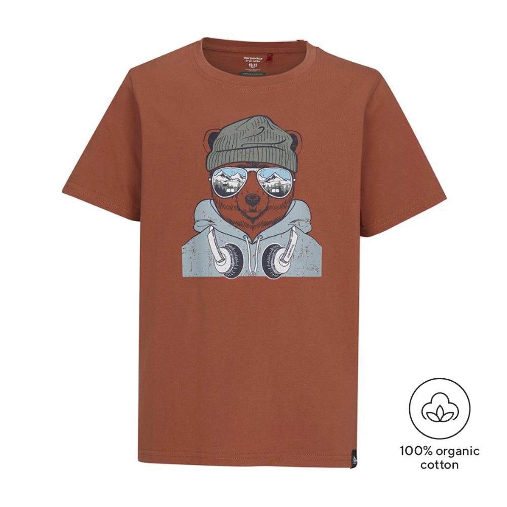 Boys Organic Graphic Short Sleeve Bear T-Shirt