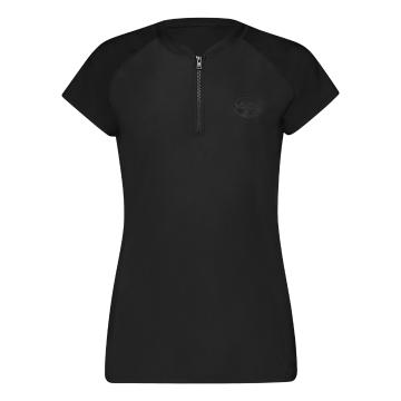 Torpedo7 Women's Piper Short Sleeve 1/4 Zip Rash Top - Black