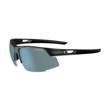 Tifosi Centus Sunglasses - Gloss Black,Smoke Bright Blue