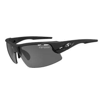 Tifosi Crit Matte Sunglasses - Black / Smoke / AC Red / Clear Lens
