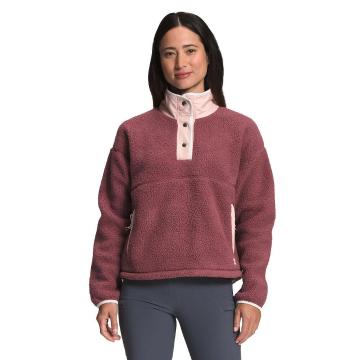 The North Face Women's Cragmont Flce ¼ Snap Pullover - Wild Ginger