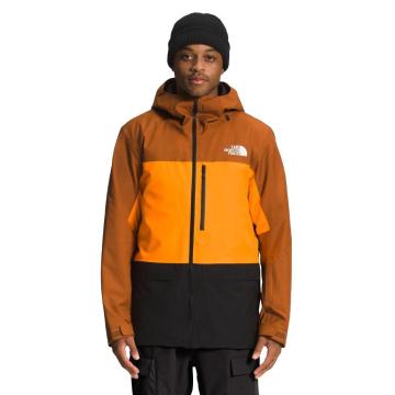The North Face Men's Sickline Jacket - Leather Brown / Cone Orange