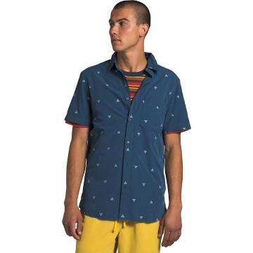 The North Face Men's Short Sleeve Baytrail Jacq Shirt - Shady Blue / Black