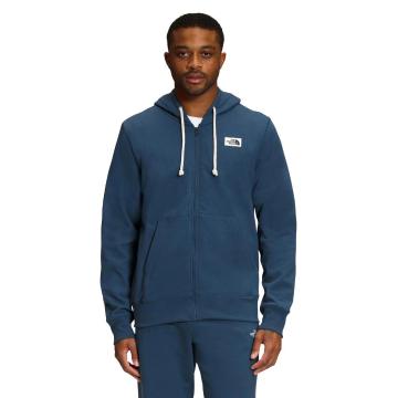 The North Face Men's Heritage Patch Full Zip Hoodie - Shady Blue / Black