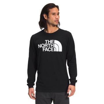 The North Face Men's Long Sleeve Half Dome T-Shirt - TNF Grey Heather / TNF Black
