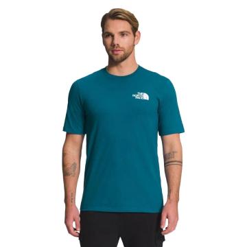 The North Face Men's Short Sleeve Coords Tee - Blue Coral / TNF White
