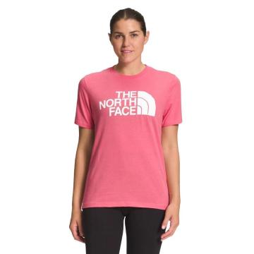 The North Face Women's Short Sleeve Half Dome T-Shirt - Cosmo Pink / TNF White
