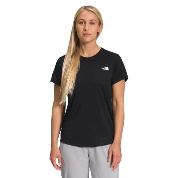 The North Face Women's Elevation Short Sleeve T-Shirt - Tnf Grey Heather / Tnf Black