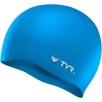 TYR Unisex Wrinkle Free Silicone Cap - Blue