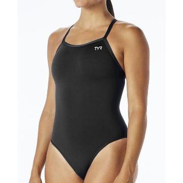 TYR 2022 Women's Durafast Elite Solids Diamondfit Swimsuit - Black