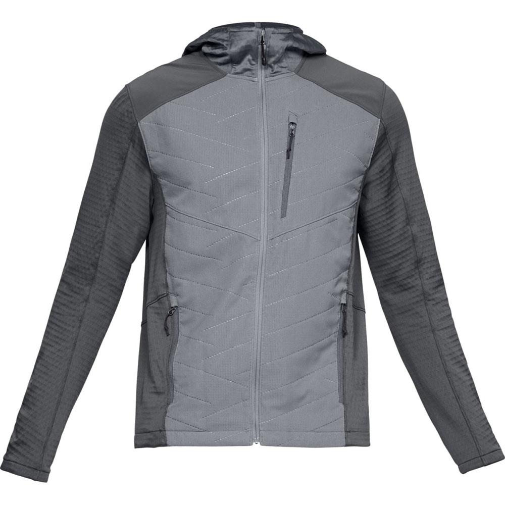 Black//Graphite Under Armour Outerwear Youth Boys Cold Gear Reactor Hooded Jacket Medium