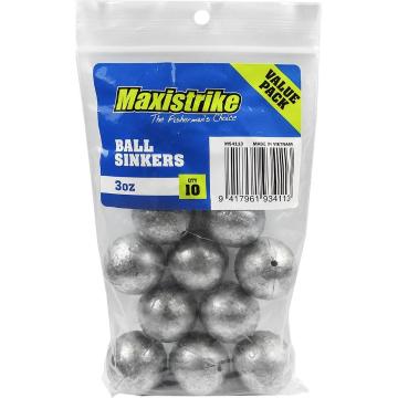 Maxistrike Sinker Bulk - 3oz Ball 10 Piece