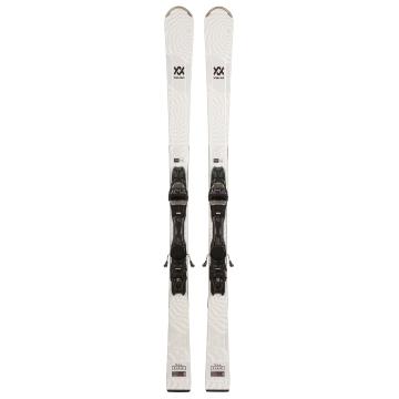 Volkl 2024 Women's Flair 76 Elite Skis - White / Prcvcloudypink