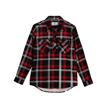 Swanndri Kids Egmont Shirt 1/2 Button Twin Pack   - BLACK/RED