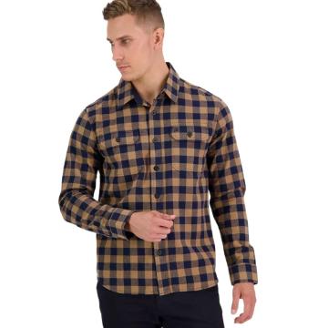 Swanndri Men's Okato V2 Long Sleeve 100% Cotton Shirt - gold