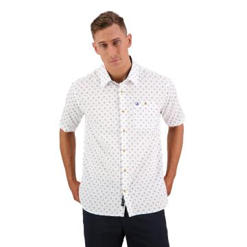 Swanndri Men's Cotterill Shirt - White Print