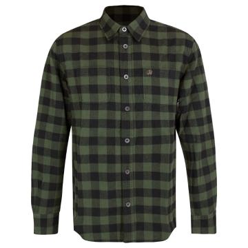 Swanndri Men's Marylebone Cotton Long Sleeve Shirt - Olive/Black Check