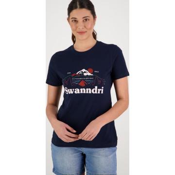 Swanndri Women's Freedom Print T Shirt - Navy