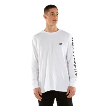 ilabb Men's Located Long Sleeve Tee - White / Prcvcloudypink