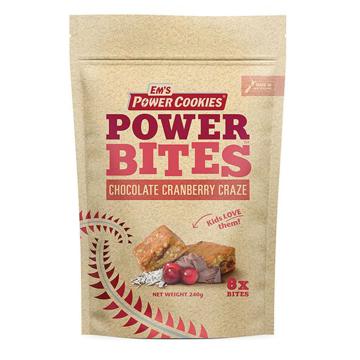 Em's Power Cookies Power Cookie - Bites 8 Pack - Chocolate Cranberry Craze