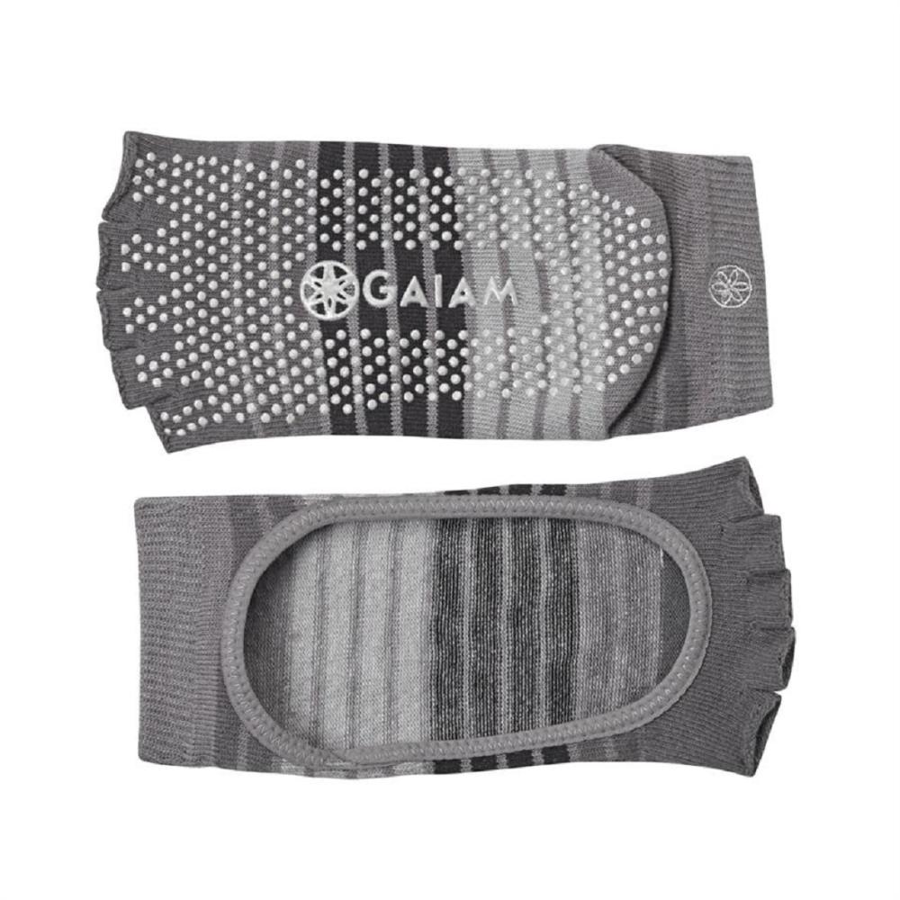Gaiam Yoga Socks - Toeless Grippy Non Slip Sticky Grip Accessories for  Women & Men - Hot Yoga, Barre, Pilates, Ballet, Dance, Home - Black/Grey  2-Pack