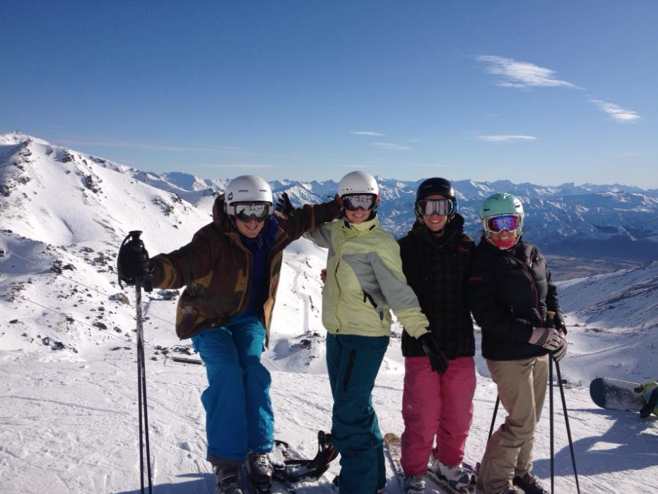 A great day skiing up The Remarkables with friends