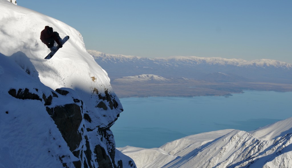 Nick Brown back 5 above Lake Pukaki, NZ. Trev Streat