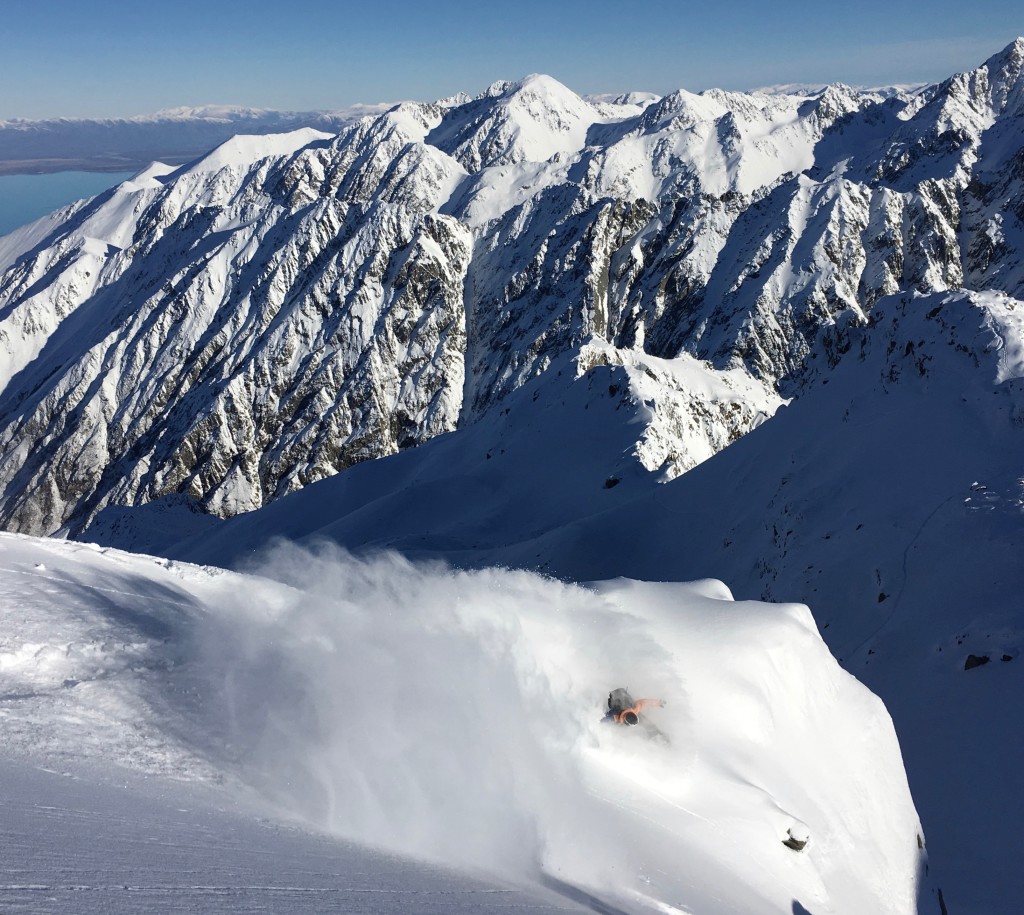 Untouched and epic. Stef Zeestraten deep in Episode Two at Mount Cook Heli. Photo: Trev Streat