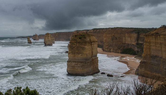 The famous 12 Apostles on the Great Ocean Road.